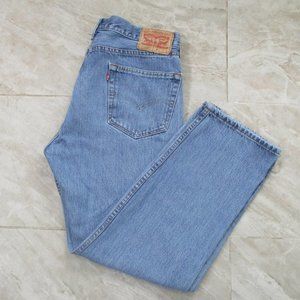 Mens Levi's 505 Straight Leg Denim Jeans 34 x 29 Red Tab